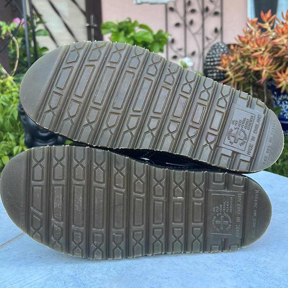 🏴 Blue Vintage Dr. Martens MIE Double Buckle Cut-Out Sandals UK 8 - Picture 13 of 16
